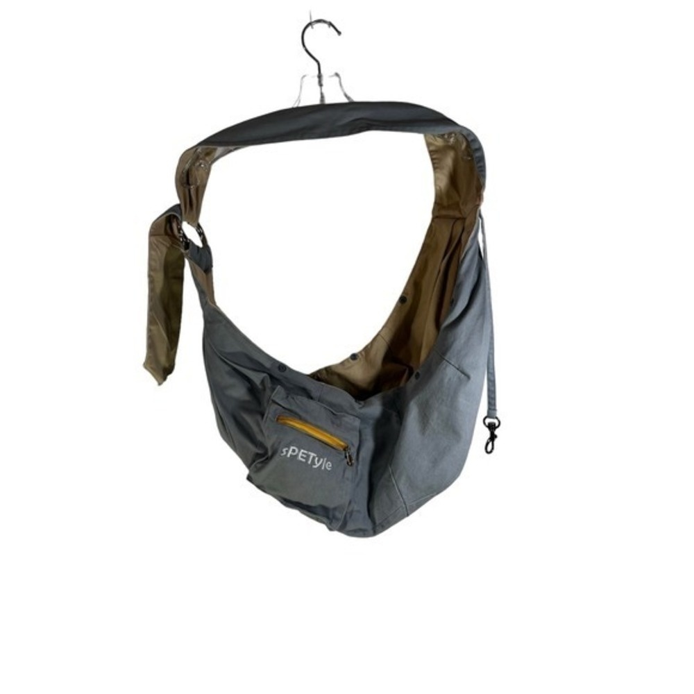 SPETYLE Large Pet Carrier/ Gray/Tan/Reversible/Cacoon‎ style